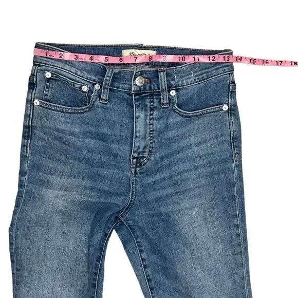 Madewell Cali Demi-Boot Jeans in Shoreham Wash Cropped Mid-Rise Womens size 26 - Picture 6 of 10